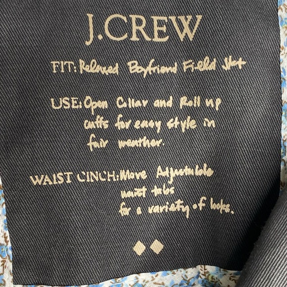 J. Crew Resin Coated Twill Field Olive Green Jacket XXS STYLE: 27584 - Picture 6 of 9